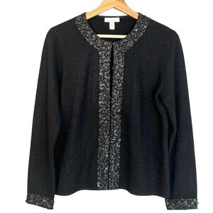 Charter Club Womens Cashmere Blend Cardigan Sz M Quiet Luxury Cocktail Evening